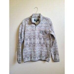 Southern Grit Men's Aztec Southwestern Navajo Fleece 1/4 Snap Pullover Sz S